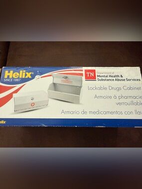 Helix Lockable Drug Cabinet with Two Keys Mountable New In Box New